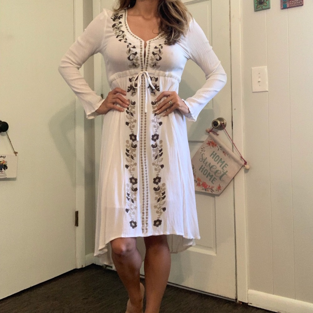 White embroidered dress